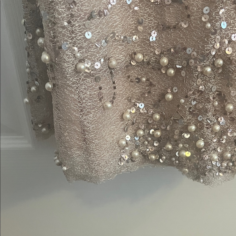 Elegant Sequin Wedding Dress - Gold - Picture 4 of 4